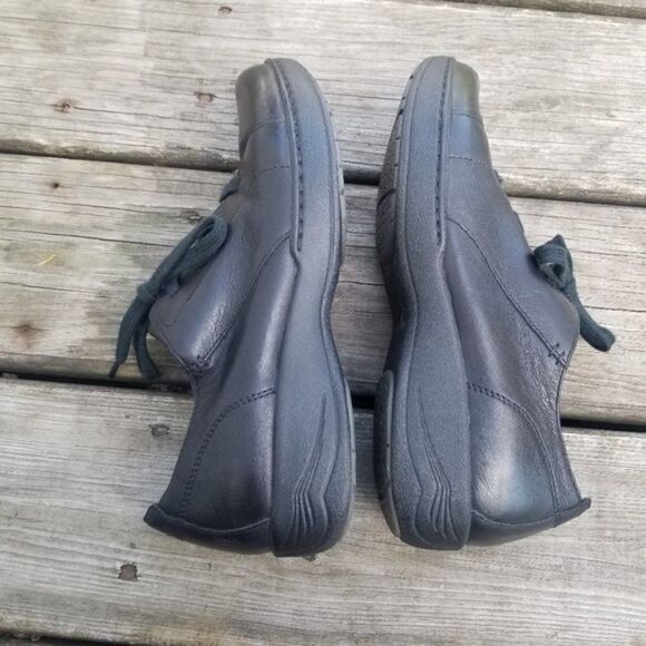 Dansko Adriana Black Leather Lace-up Sneakers Size 41 - Picture 4 of 8